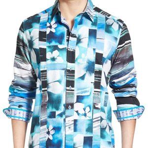 Robert Graham Arabian Sea Button-Front Shirt XL